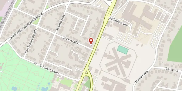 Karte der Umgebung von Schönbornstraße 33, 76646 Bruchsal