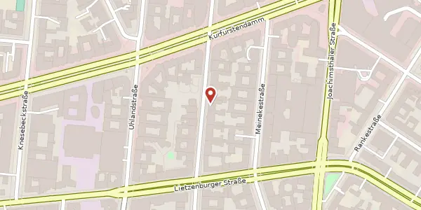 Karte der Umgebung von Fasanenstraße 71, 10719 Berlin