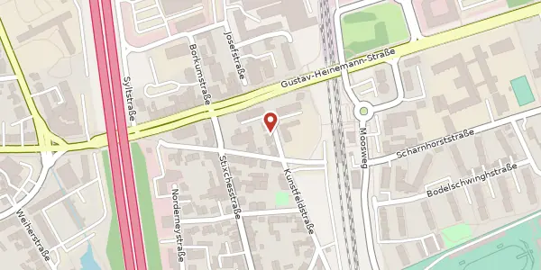 Karte der Umgebung von Kunstfeldstr. 14, 51377 Leverkusen