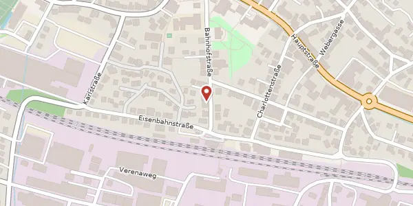 Karte der Umgebung von Bahnhofstraße 20, 78549 Spaichingen