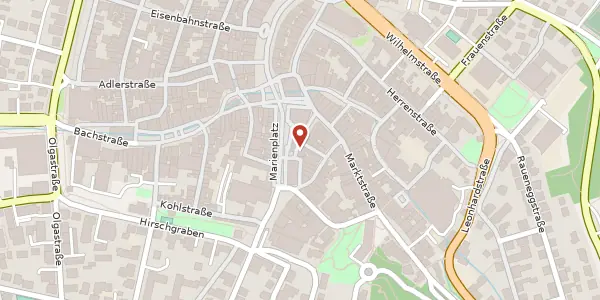 Karte der Umgebung von Rathausstraße 3, 88212 Ravensburg