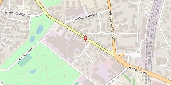 Karte der Umgebung von Bahnhofstraße 20, 91126 Schwabach