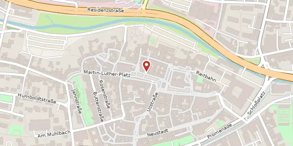 Karte der Umgebung von Martin-Luther-Platz 10, 91522 Ansbach