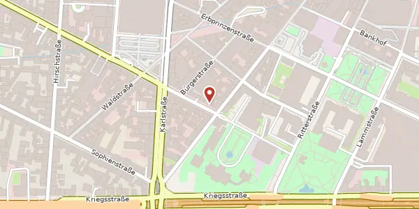 Karte der Umgebung von Amalienstraße 4, 76133 Karlsruhe