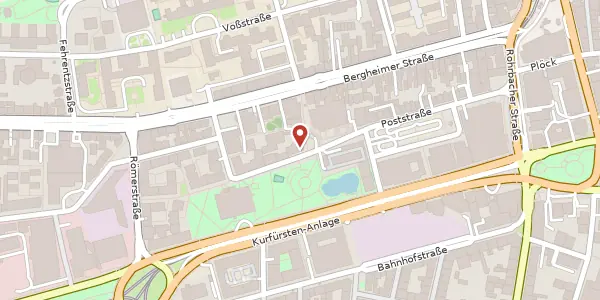 Karte der Umgebung von Poststr. 42, 69115 Heidelberg