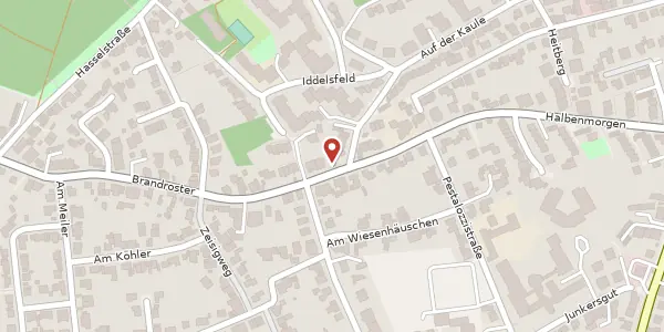 Karte der Umgebung von Brandroster 2, 51427 Bergisch Gladbach