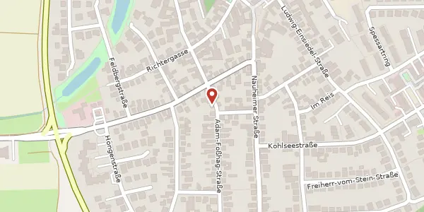 Karte der Umgebung von Adam-Foßhag-Str. 25, 65428 Rüsselsheim