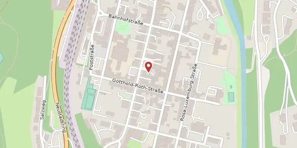 Karte der Umgebung von Carolinenstraße 42, 07973 Greiz