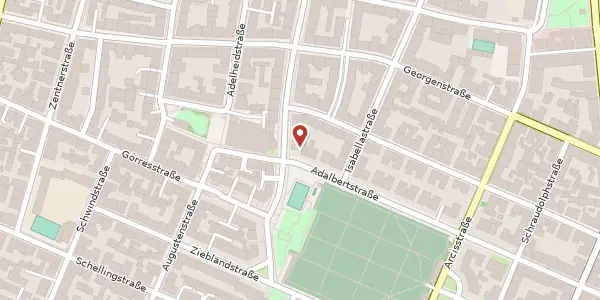 Karte der Umgebung von Adalbertstr. 110, 80798 München