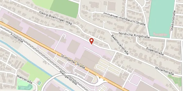 Karte der Umgebung von Karl-Kübler-Straße 13, 73033 Göppingen