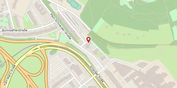 Karte der Umgebung von Paul-Schneider-Straße 6, 07747 Jena