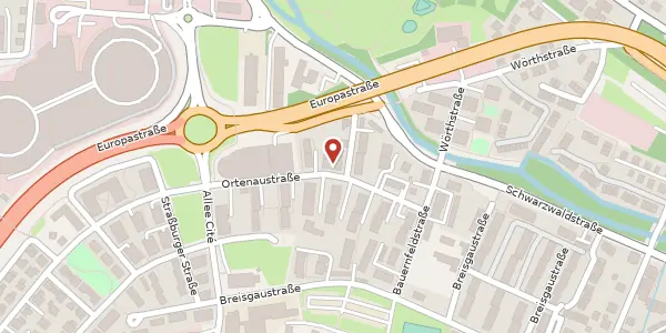 Karte der Umgebung von Ortenaustraße 8a, 76532 Baden-Baden
