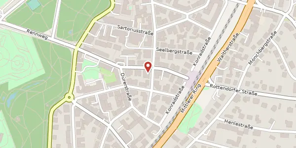 Karte der Umgebung von Annastraße 28, 97072 Würzburg