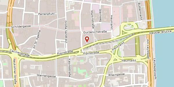 Karte der Umgebung von Augustinerstr. 10, 50667 Köln