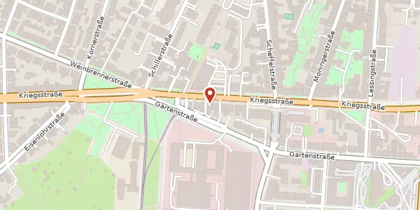 Karte der Umgebung von Kriegsstr. 133, 76135 Karlsruhe