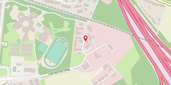 Karte der Umgebung von Herkenrathweg 21, 51107 Köln