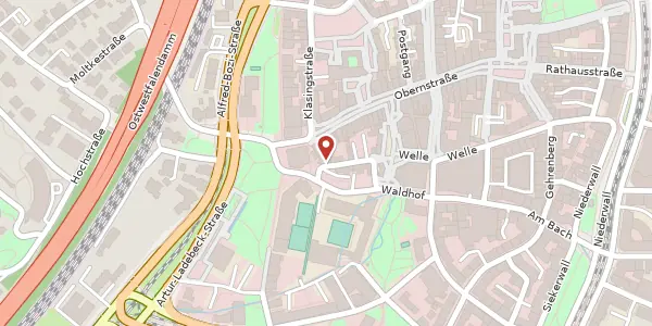 Karte der Umgebung von Welle 50, 33602 Bielefeld
