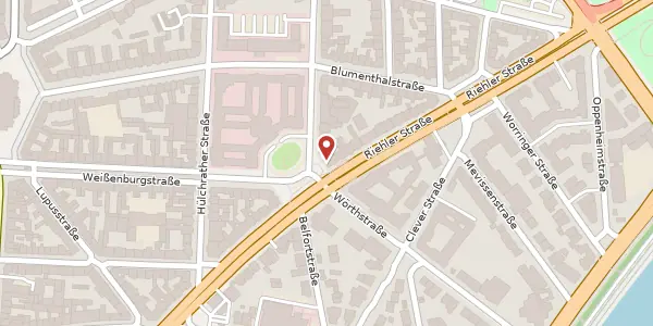 Karte der Umgebung von Merlostr. 2, 50668 Köln