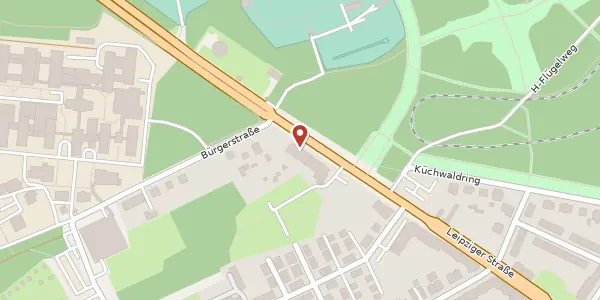 Karte der Umgebung von Leipziger Straße 137 A, 09113 Chemnitz