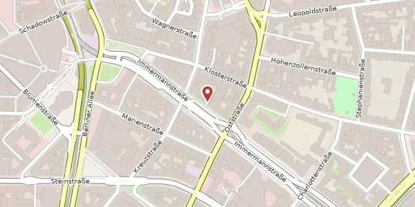 Karte der Umgebung von Immermannstr. 14-16, 40210 Düsseldorf