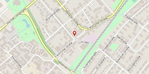 Karte der Umgebung von Frankfurter Str. 21, 65795 Hattersheim