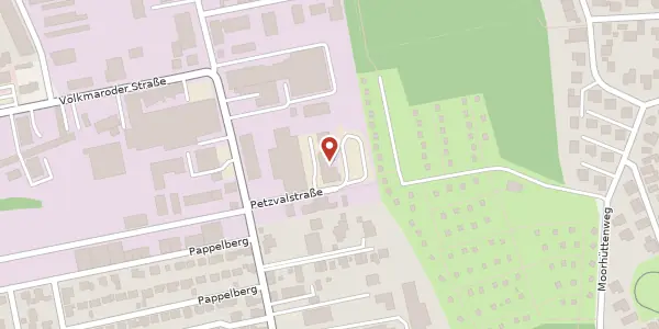 Karte der Umgebung von Petzvalstraße 40, 38104 Braunschweig
