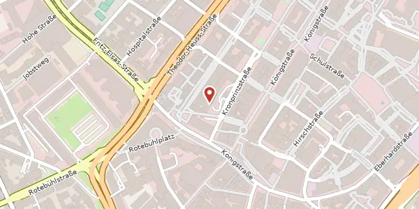 Karte der Umgebung von Kronprinzstraße 30, 70173 Stuttgart