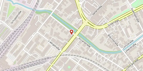 Karte der Umgebung von Alicenstr. 14, 35390 Gießen