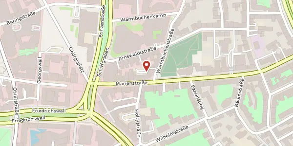 Karte der Umgebung von Marienstraße 9 - 11, 30171 Hannover