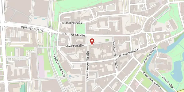 Karte der Umgebung von Altmarkt 28, 03046 Cottbus