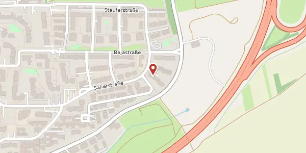 Karte der Umgebung von Salierstraße 76, 71334 Waiblingen