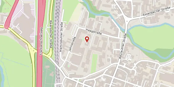 Karte der Umgebung von Haagstr. 24, 91054 Erlangen