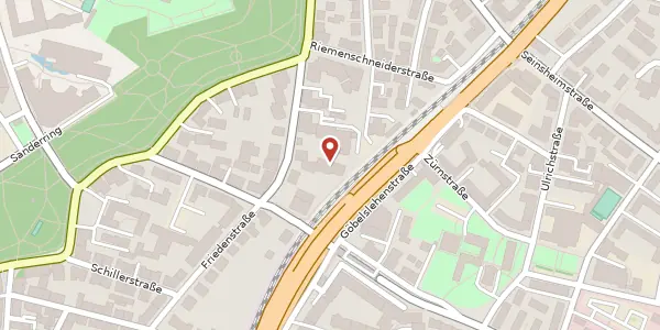Karte der Umgebung von Friedenstr. 7a, 97072 Würzburg