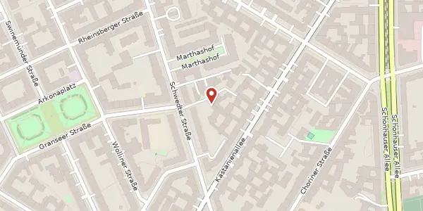 Karte der Umgebung von Schwedter Straße 34 B, 10435 Berlin