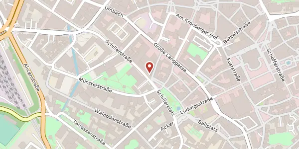 Karte der Umgebung von Schillerstraße 24, 55116 Mainz
