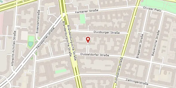 Karte der Umgebung von Düsseldorfer Straße 38, 10707 Berlin