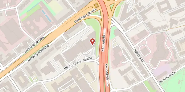 Karte der Umgebung von Georg-Glock-Str. 22, 40474 Düsseldorf