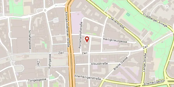 Karte der Umgebung von Klingerstraße 25, 60313 Frankfurt