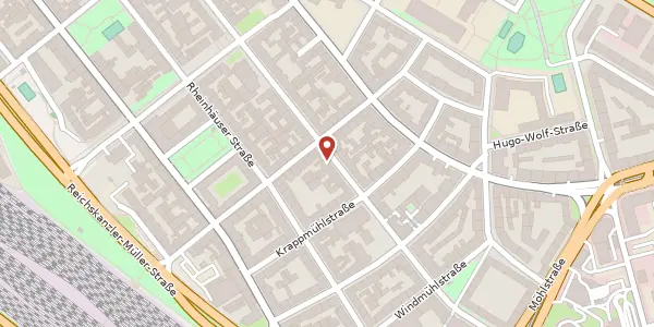 Karte der Umgebung von Augartenstraße 82, 68165 Mannheim