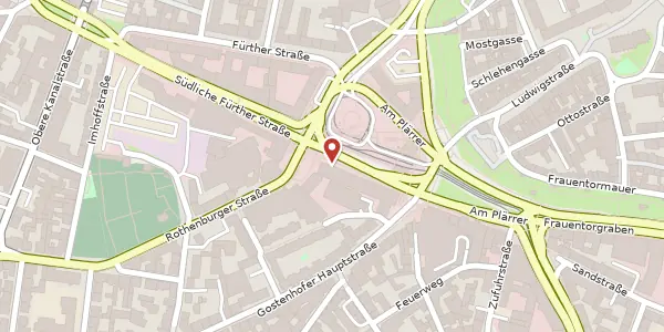 Karte der Umgebung von Am Plärrer 33, 90443 Nürnberg