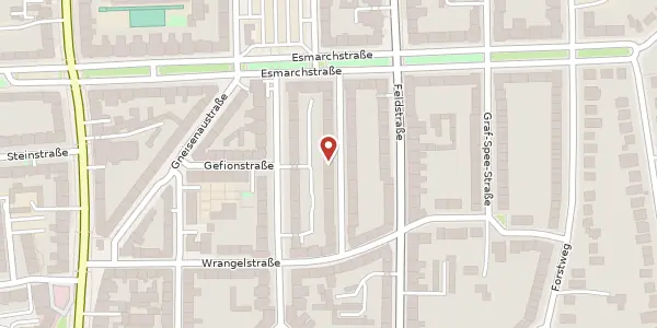 Karte der Umgebung von Clausewitzstraße 7, 24105 Kiel