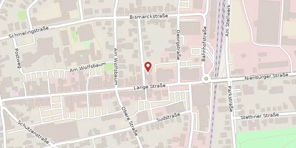 Karte der Umgebung von Lange Straße 10, 27232 Sulingen