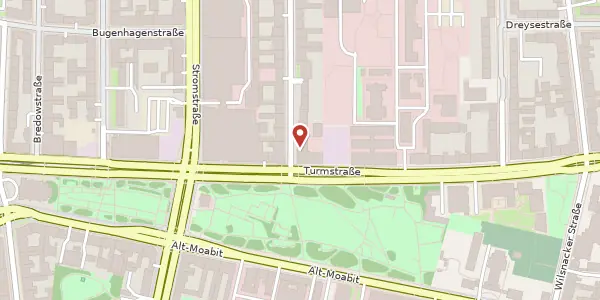 Karte der Umgebung von Lübecker Straße 1-2, 10557 Berlin