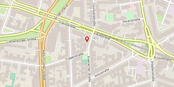 Karte der Umgebung von Eisenacher Straße 2, 10777 Berlin