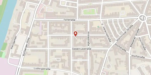 Karte der Umgebung von Wegscheiderstr. 9, 06110 Halle (Saale)