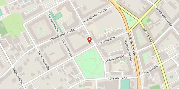 Karte der Umgebung von Luisenplatz 16, 09113 Chemnitz