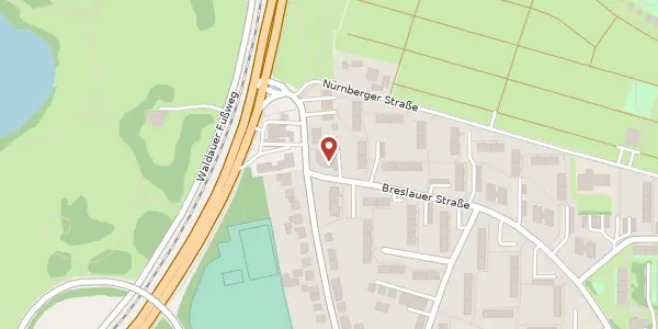 Karte der Umgebung von Nürnberger Straße 113, 34123 Kassel