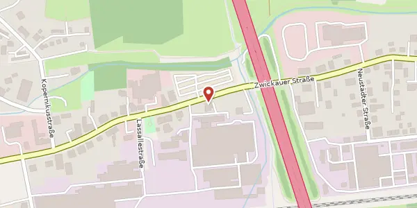 Karte der Umgebung von Zwickauer Straße 355 a, 09117 Chemnitz
