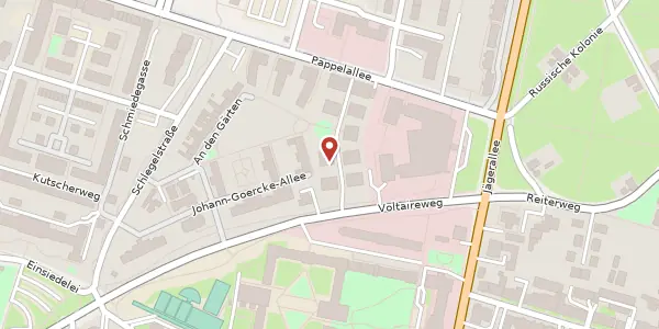 Karte der Umgebung von Voltaireweg 5, 14469 Potsdam