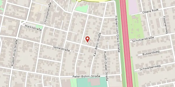 Karte der Umgebung von Johann-Sebastian-Bach-Str. 12, 69214 Eppelheim